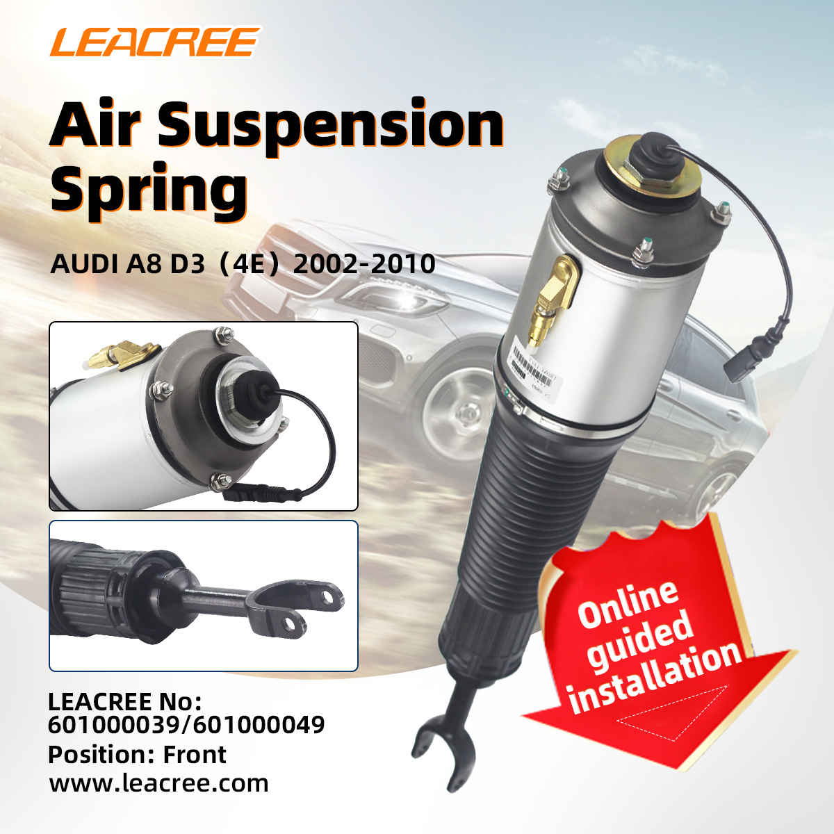 Front Air Suspension Spring Shock Absorber for AUDI (1)